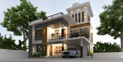 Exterior, Lighting Designs by Civil Engineer Mither Ousy, Thrissur | Kolo