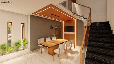 Ceiling, Dining, Furniture, Staircase, Table Designs by Carpenter perfect  interior solution, Malappuram | Kolo