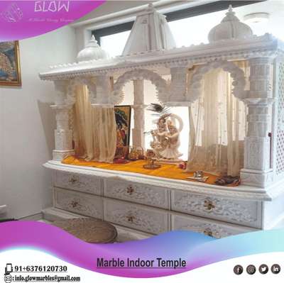 Prayer Room, Storage Designs by Building Supplies Glow Marble  A Marble Carving Company , Jaipur | Kolo