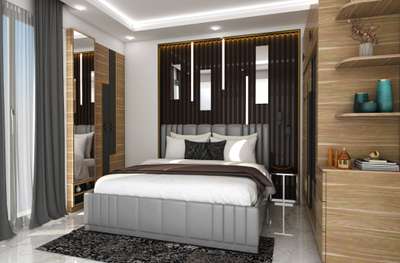 Bedroom, Furniture, Storage, Lighting Designs by Interior Designer naseem saifi, Ghaziabad | Kolo
