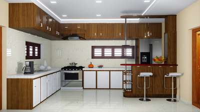 Kitchen, Storage, Lighting Designs by Civil Engineer Abdul Salam Abdul Salam, Malappuram | Kolo