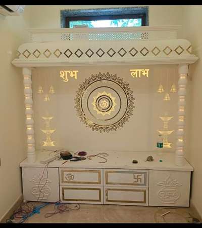 Prayer Room, Storage Designs by Contractor Hemant Kumar, Delhi | Kolo