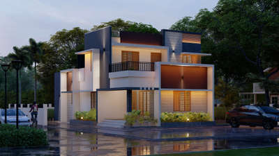 Exterior, Lighting Designs by Civil Engineer rapidhomes kerala, Palakkad | Kolo