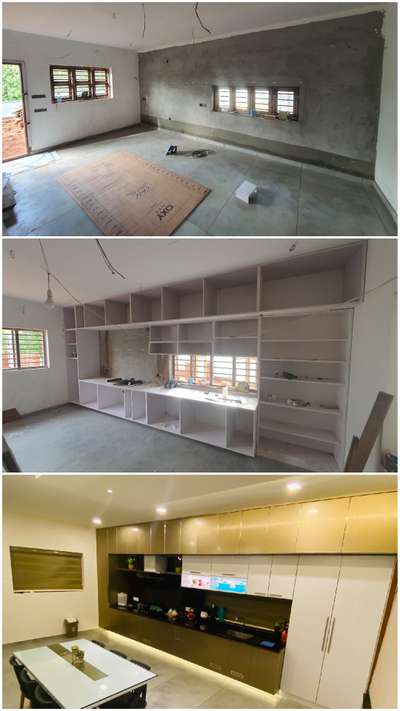 Kitchen, Storage Designs by Contractor KTM Interiors, Malappuram | Kolo