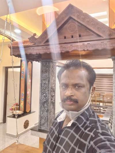 Prayer Room Designs by Carpenter SREE SREE  INTERIOR  JAYAN ACHARYA , Kollam | Kolo