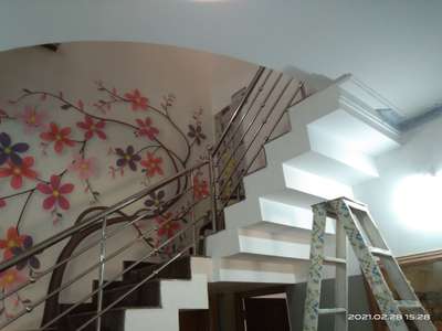 Staircase Designs by Painting Works Ismail The smile, Malappuram | Kolo