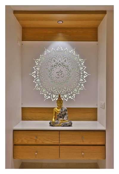 Lighting, Prayer Room, Storage Designs by Carpenter jai bhawani, Jaipur | Kolo