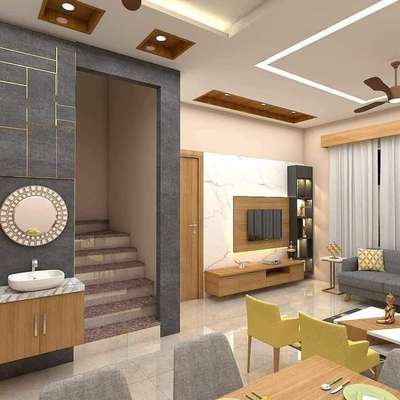 Dining, Furniture, Table, Storage, Lighting Designs by Contractor Coluar Decoretar Sharma Painter Indore, Indore | Kolo