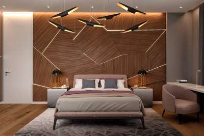 Lighting, Furniture, Bedroom, Storage, Wall Designs by Contractor Coluar Decoretar Sharma Painter Indore, Indore | Kolo