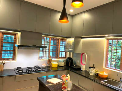 Kitchen, Lighting, Storage Designs by Interior Designer Appu S, Kollam | Kolo