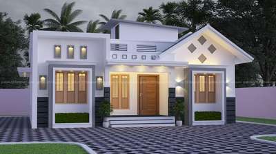 Exterior, Lighting Designs by Civil Engineer MADHEENA BUILDERS â�¤ï¸�â�¤ï¸�, Malappuram | Kolo