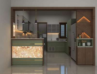 Kitchen, Lighting, Storage Designs by Civil Engineer sameer leeha, Kannur | Kolo