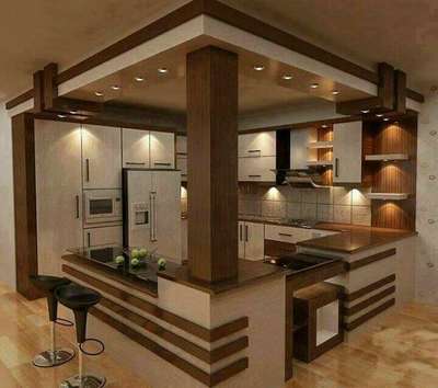 Ceiling, Kitchen, Lighting, Storage Designs by Contractor Md sajid, Delhi | Kolo