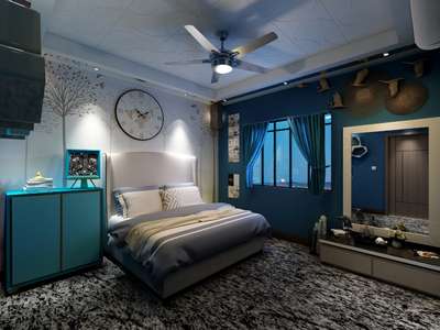 Furniture, Bedroom, Ceiling, Lighting, Storage Designs by Interior Designer Griham Stylist, Gautam Buddh Nagar | Kolo