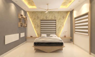 Bedroom, Furniture, Storage, Wall, Lighting Designs by Interior Designer Shejil shamsudheen, Thrissur | Kolo