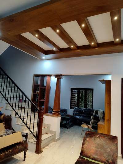 Ceiling, Furniture, Lighting, Living, Staircase Designs by Plumber Predeep Cp, Kottayam | Kolo