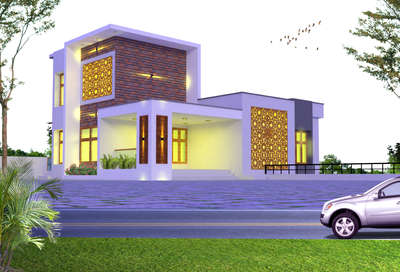 Exterior, Lighting Designs by Civil Engineer Afsal Aaz, Malappuram | Kolo