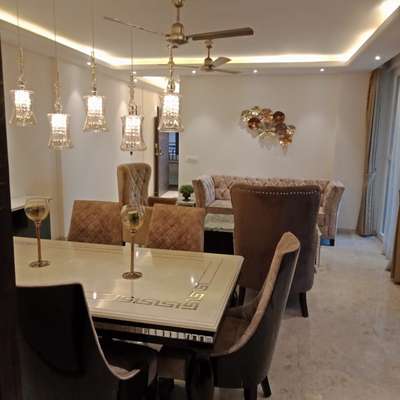 Ceiling, Dining, Furniture, Lighting, Table Designs by Architect Concept Construction and Interiors Private Limited, Gautam Buddh Nagar | Kolo