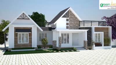 Exterior, Outdoor Designs by Civil Engineer stiby kamal, Thrissur | Kolo