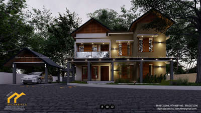 Exterior Designs by Civil Engineer Er Albin  Joy, Ernakulam | Kolo