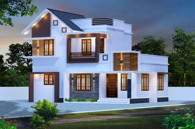 Exterior, Lighting Designs by Contractor ideal  interiors, Palakkad | Kolo