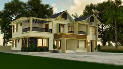 Exterior Designs by Contractor id  architects and interiors , Kannur | Kolo