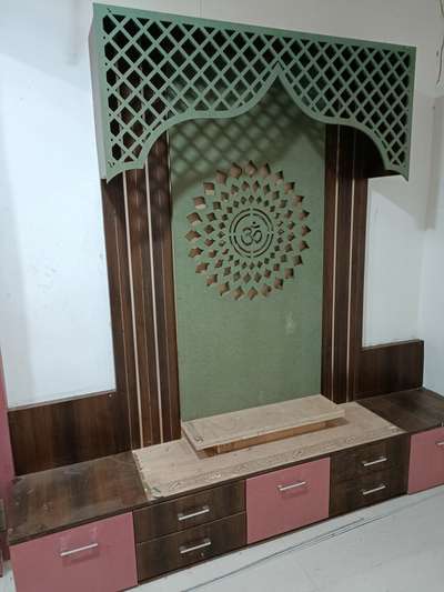 Prayer Room, Storage Designs by Carpenter Jaysingh Sisodiya, Ujjain | Kolo