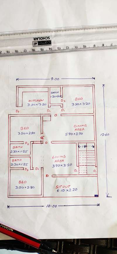 Plans Designs by Civil Engineer Mohammed Jabir, Ernakulam | Kolo