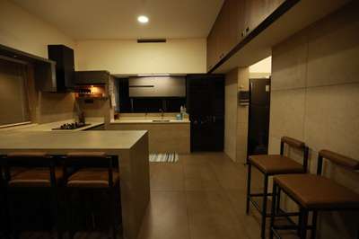 Kitchen, Lighting, Storage, Furniture, Ceiling Designs by Interior Designer Sabid Sachu, Kozhikode | Kolo