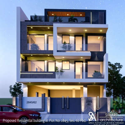 Exterior, Lighting Designs by Architect Upender sorout architect, Faridabad | Kolo
