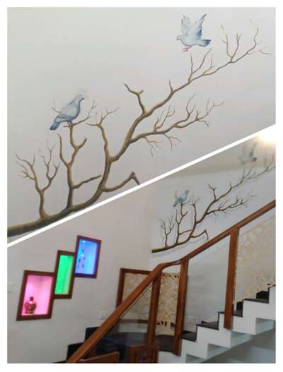 Wall, Staircase Designs by Interior Designer Joseph V  Job, Ernakulam | Kolo