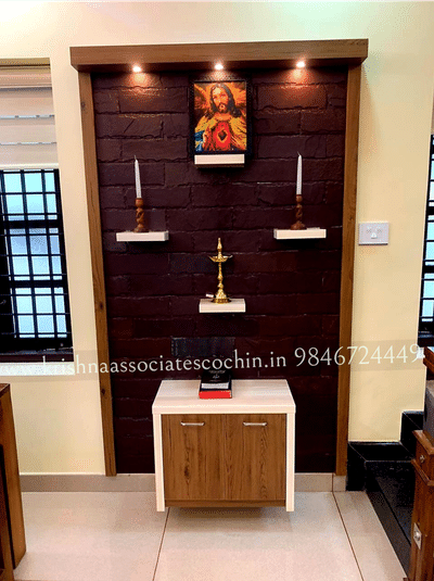 Prayer Room, Storage Designs by Interior Designer Krishna Associates Ampio homedecor , Ernakulam | Kolo