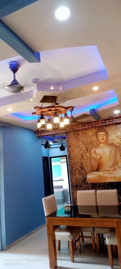 Dining, Furniture, Table, Ceiling, Lighting Designs by Interior Designer sonu sonu contaictar, Gautam Buddh Nagar | Kolo