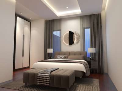 Bedroom, Ceiling, Furniture, Lighting, Storage Designs by Interior Designer Ibrahim Badusha, Thrissur | Kolo