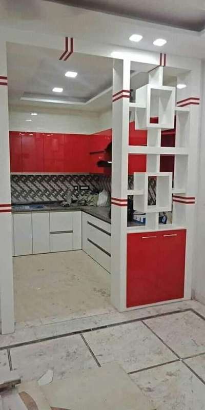 Kitchen, Storage Designs by Contractor Alpha  Interior , Gautam Buddh Nagar | Kolo