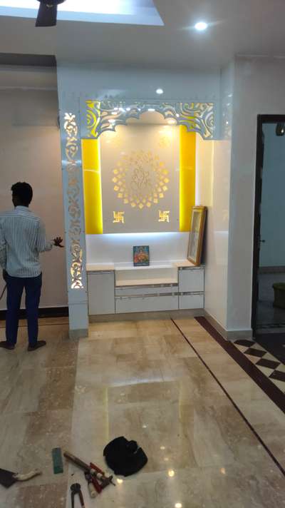 Lighting, Prayer Room, Storage Designs by Contractor Hashim Saifi, Gautam Buddh Nagar | Kolo
