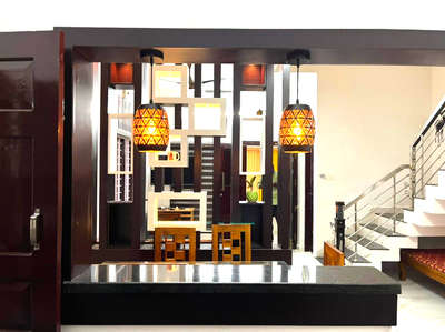 Dining, Furniture, Table, Staircase, Storage Designs by Civil Engineer Anagha R Anilkumar, Alappuzha | Kolo