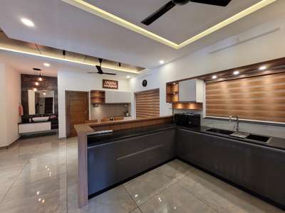 Ceiling, Kitchen, Lighting, Storage Designs by Civil Engineer Suraj  surendran , Alappuzha | Kolo