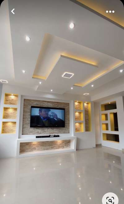 Ceiling, Lighting, Living, Storage Designs by Interior Designer Dreamstyle Interiors 9961774073, Alappuzha | Kolo