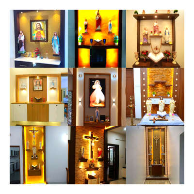 Lighting, Prayer Room, Storage Designs by Carpenter CYRIL RAPHAEL, Thrissur | Kolo