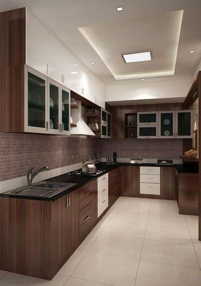 Kitchen, Storage, Lighting, Ceiling Designs by Architect Anulashin Ka, Malappuram | Kolo