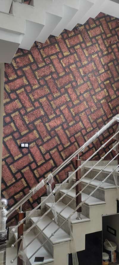 Staircase Designs by Painting Works Shajahan Sulaiman, Palakkad | Kolo