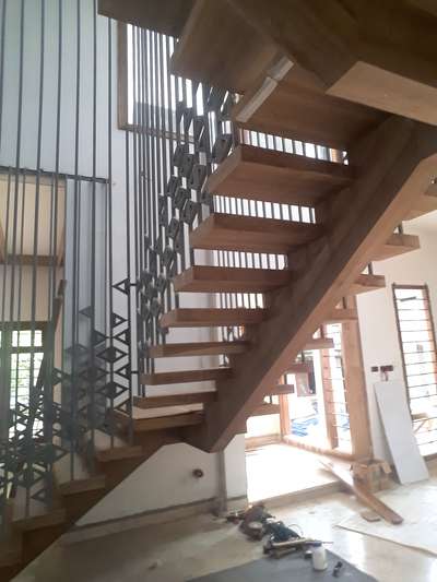 Staircase Designs by Carpenter balanv balan v, Thiruvananthapuram | Kolo