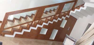 Staircase, Storage Designs by Contractor Nisar N wood, Malappuram | Kolo
