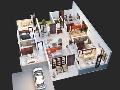 Plans Designs by 3D & CAD Nisanth Satheesh, Kottayam | Kolo