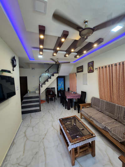 Lighting, Living, Furniture, Staircase, Table Designs by Contractor Zeekon Builders Pvt Ltd sagar, Pathanamthitta | Kolo