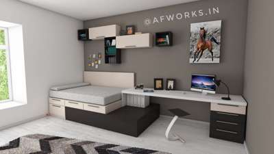 Furniture, Storage, Bedroom, Wall Designs by Contractor suresh chand sharma, Jaipur | Kolo