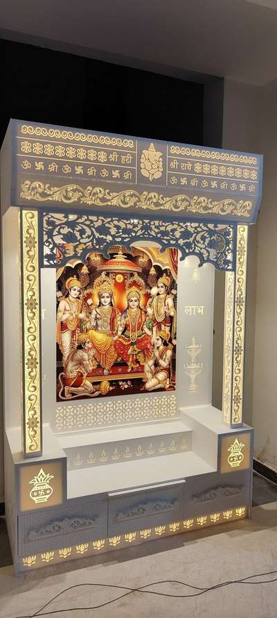 Lighting, Prayer Room, Storage Designs by Interior Designer Designo Temple Store, Delhi | Kolo
