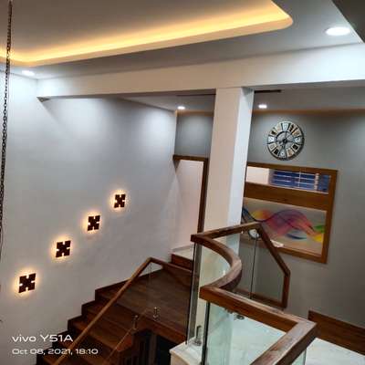 Ceiling, Lighting, Staircase, Wall Designs by Plumber sanesh pk, Kannur | Kolo