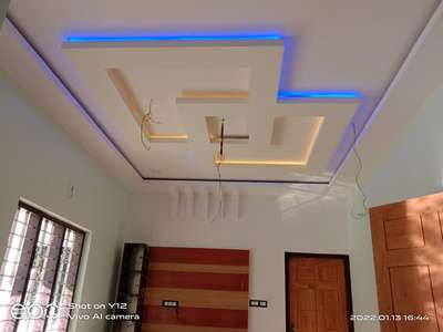 Ceiling, Lighting, Door, Storage Designs by Interior Designer Aneesh  KK, Pathanamthitta | Kolo